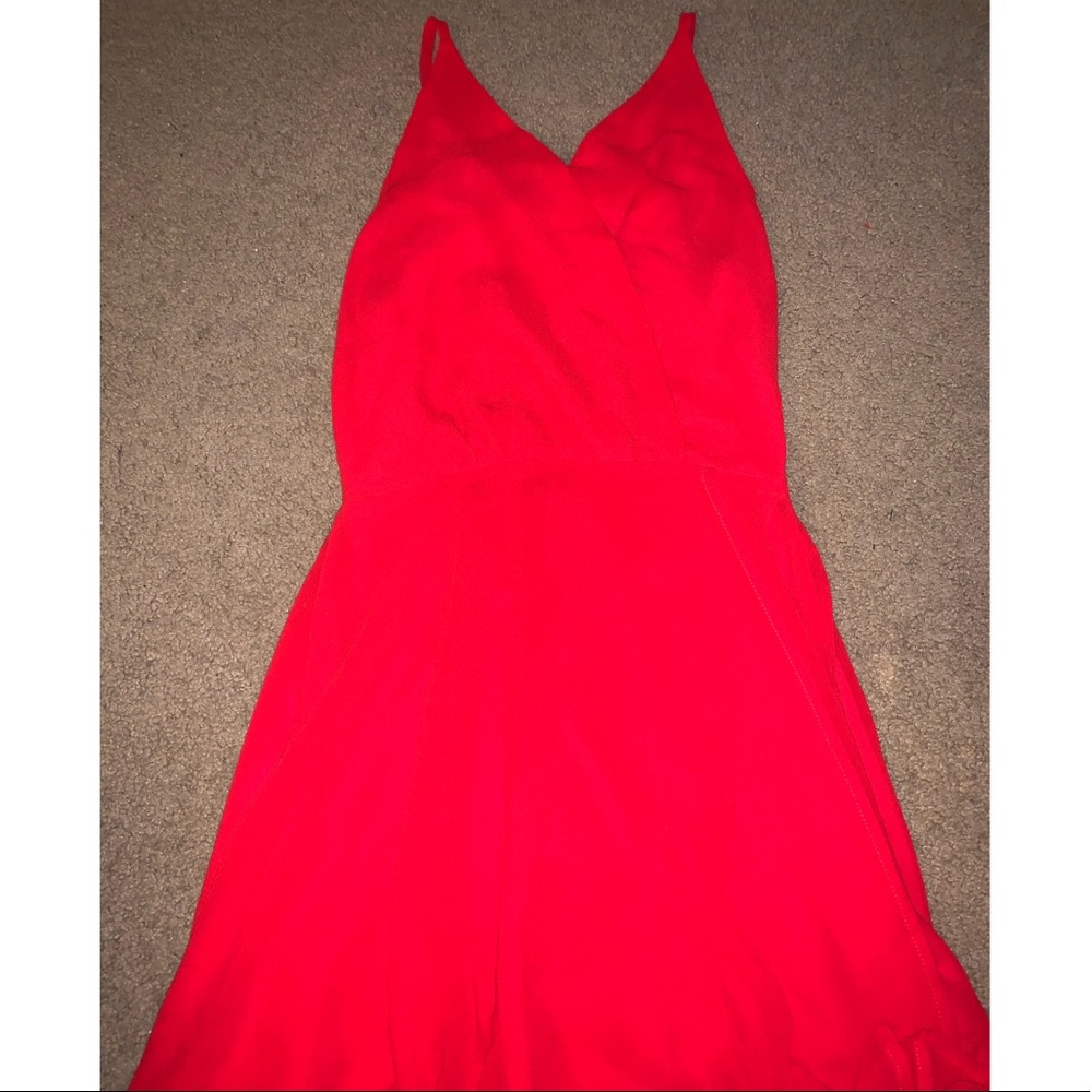 Lulu’s Open Back Ruffle Detail Fit And Flare Dress - Picture 3 of 6